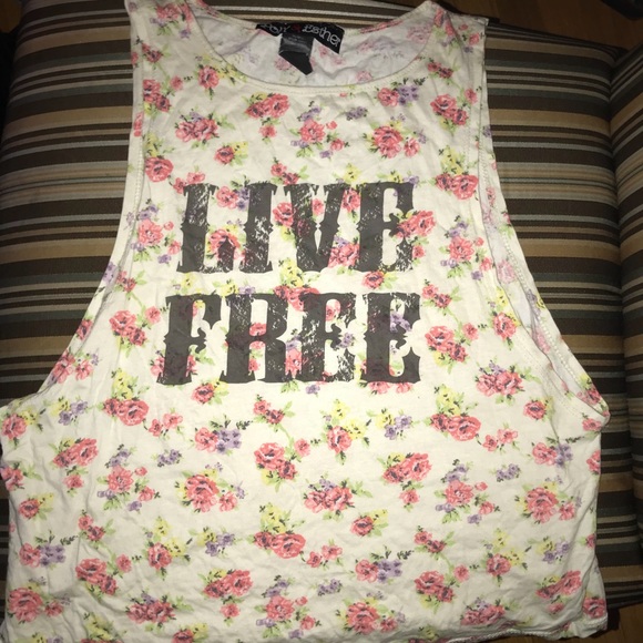 Tops - floral mini tank top
